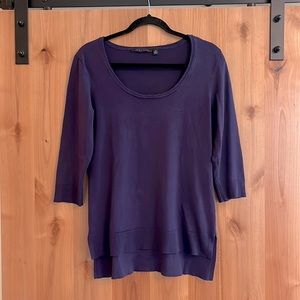 Cyrus Scoop Neck 3/4 Sleeve Sweater Top